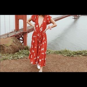 Red Floral Dress